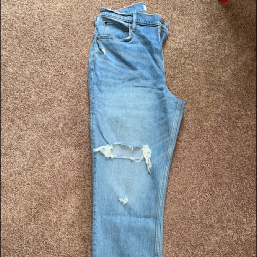 NWT Abercrombie & Fitch Curve Love ultra high rise 90s straight jeans size 31/12
